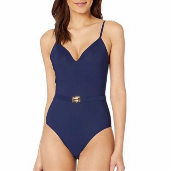 Tory Burch Other - Tory Burch T Belt One Piece Swimsuit Navy S NWT